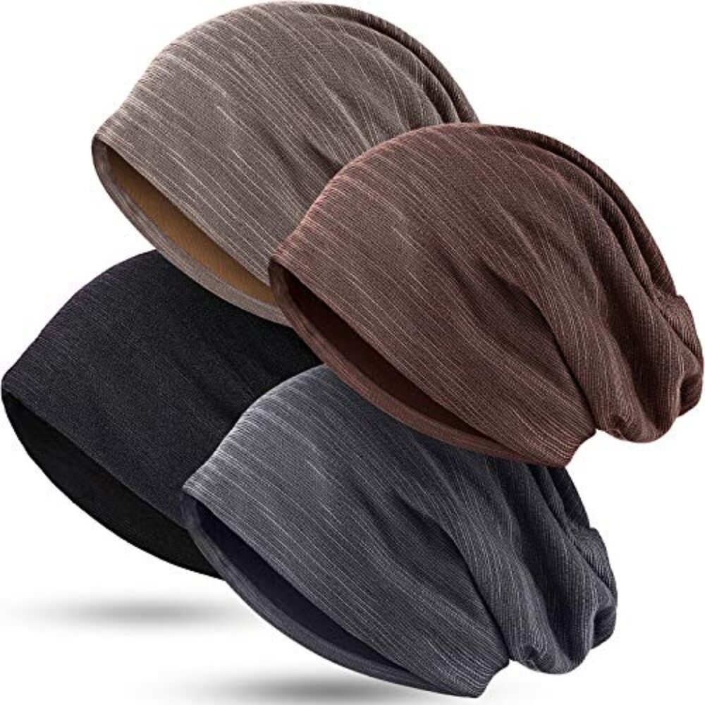 4 Pieces Slouchy Beanie‎ Hat Sleeping Cap